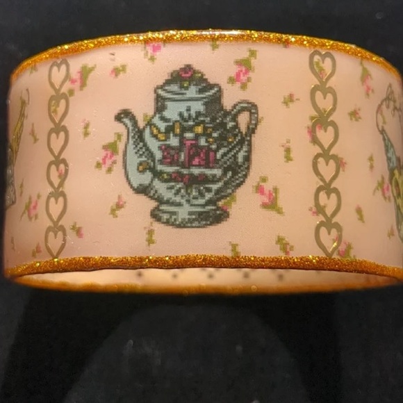 RARE BETSEY JOHNSON TEA PARTY CUFF BANGLE BRACELET REPOSHING ITEM - Picture 5 of 8